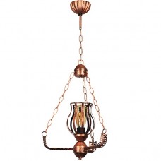 Φωτιστικό Κρεμαστό Μονόφωτο 1xE27 230V Χαλκός 955RUGER1/CO